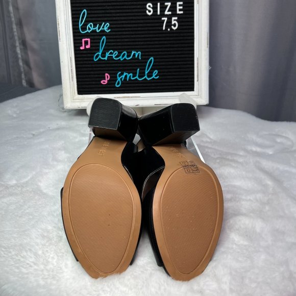 Black NINE WEST Women's Ombray Leather Dress Pump - Size 7.5 - Picture 9 of 15